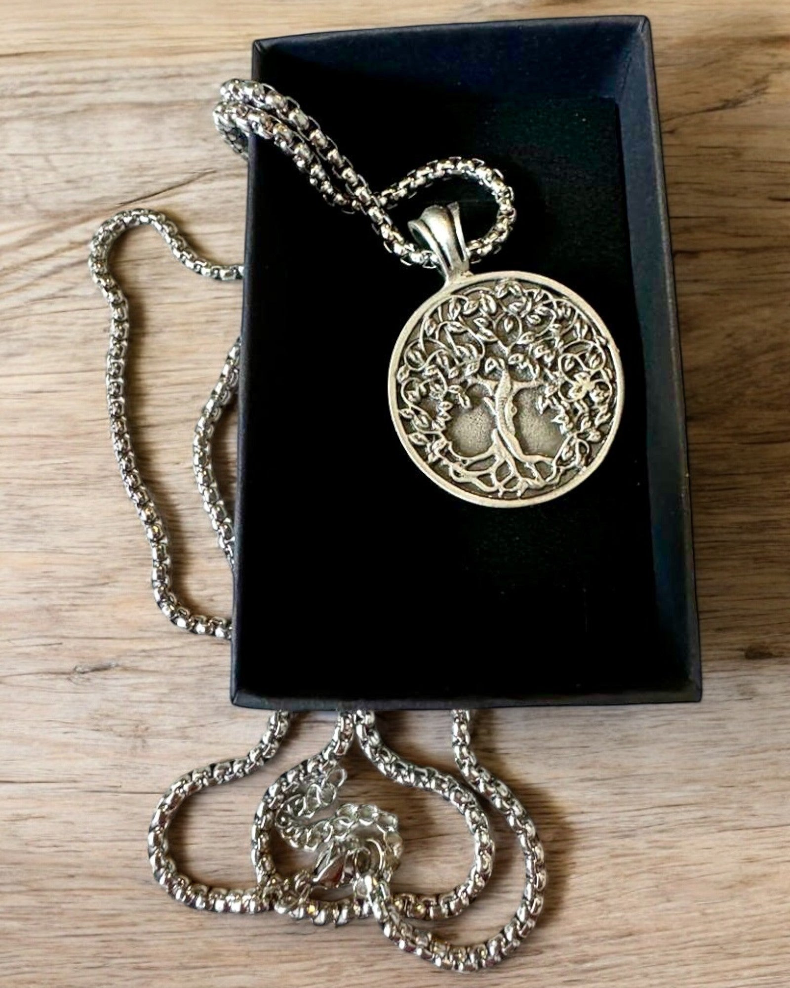 Tree of Life Amulet with Engraving Option - "Vitality of Nature" Necklace, personalization