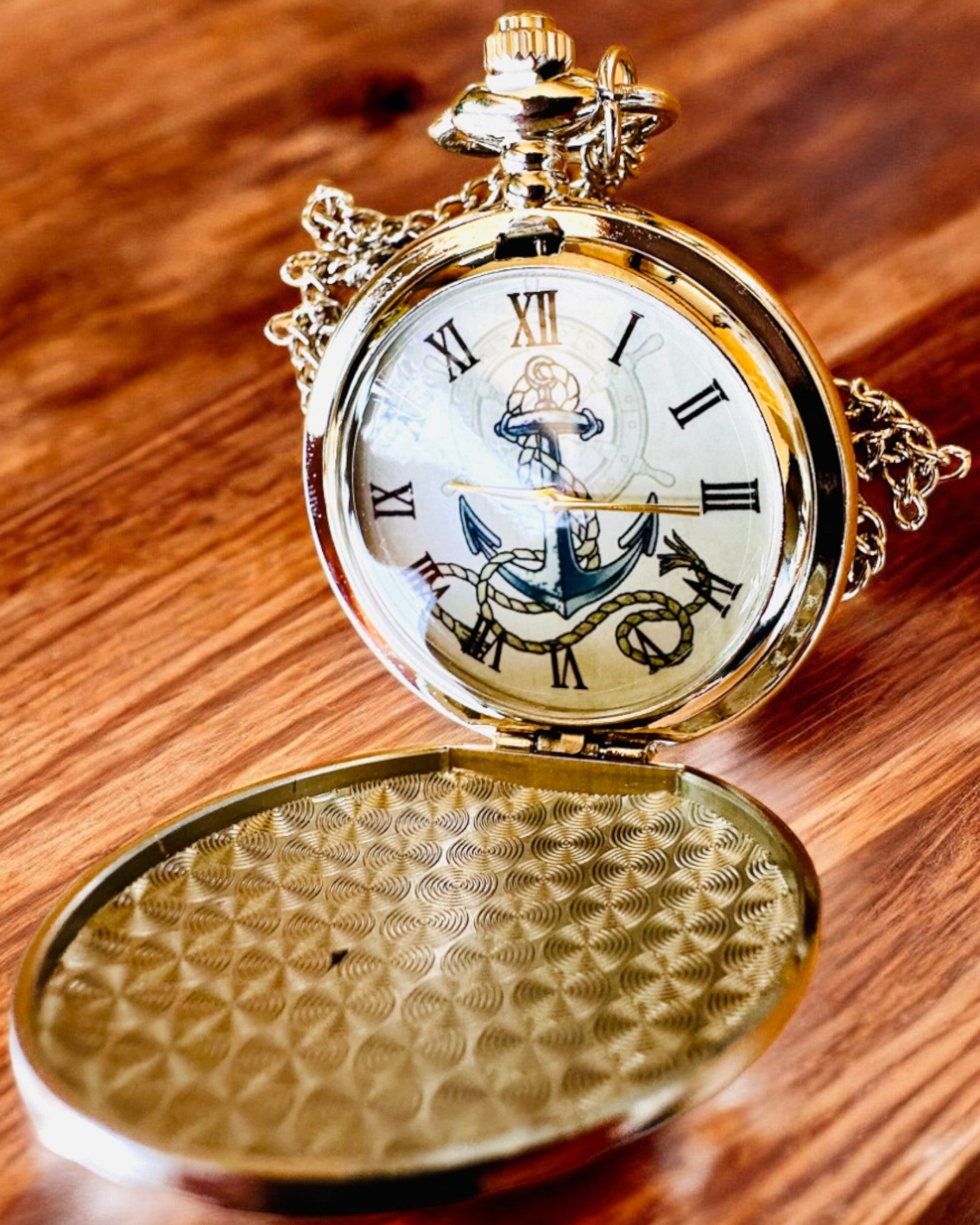 Orologio da Tasca "Ancora d'Oro" - personalizzazione per regalo con incisione