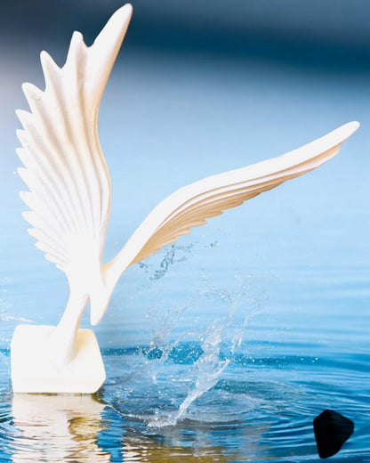 Elegant Angel Wings Figurine 15 cm tall – "Winged Guardians", personalization option with engraving for a gift, personalization, 2 color variants