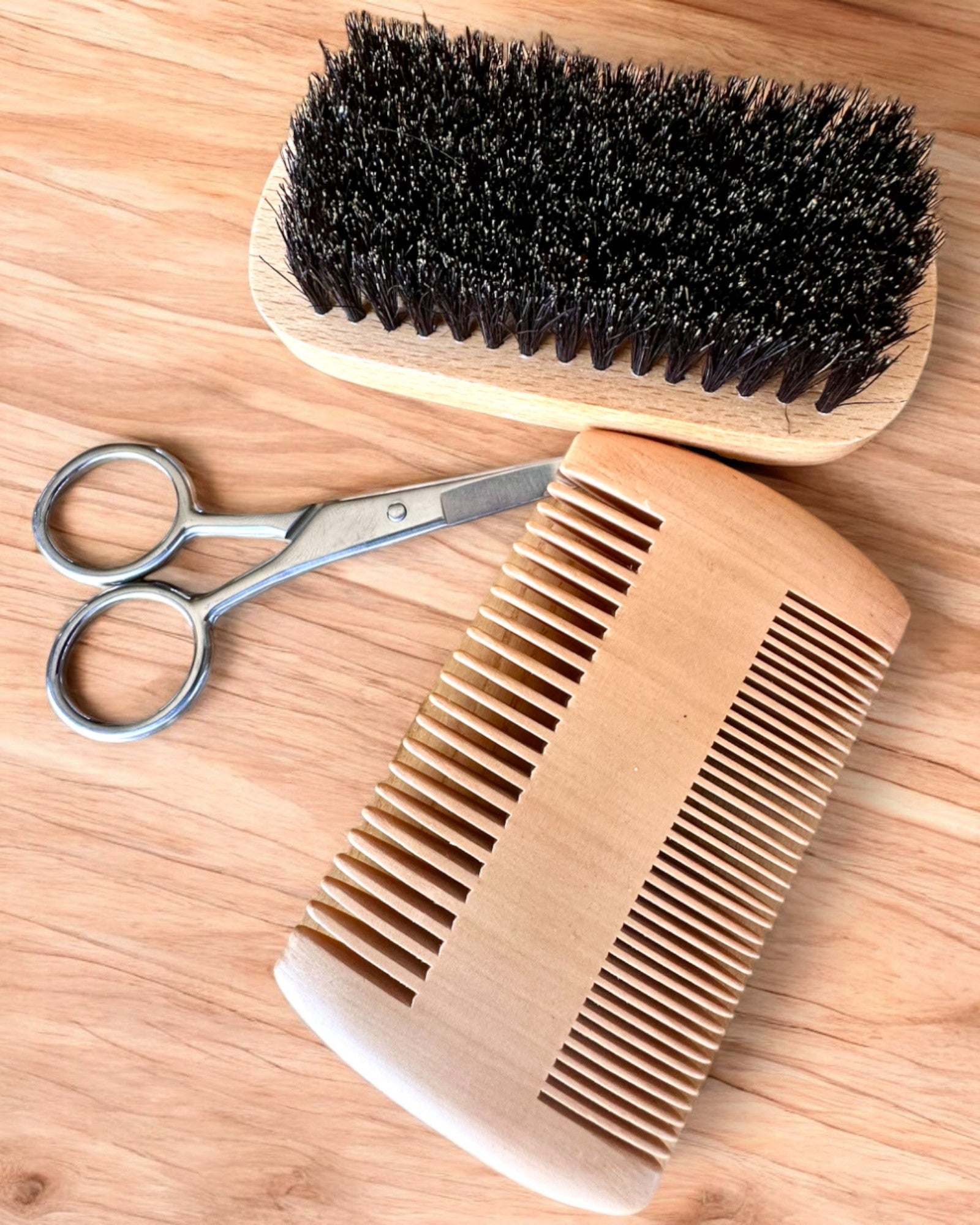 Kit de soin de la barbe "BeardMaster", possibilité de personnalisation par gravure pour un cadeau