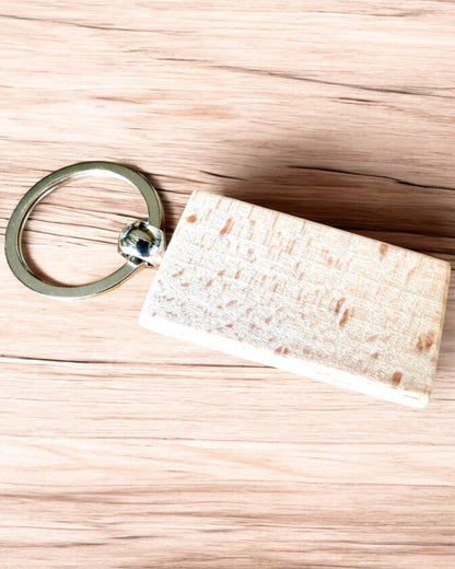 Wooden Keychain with Personalization Engraving Option – Perfect for a Gift