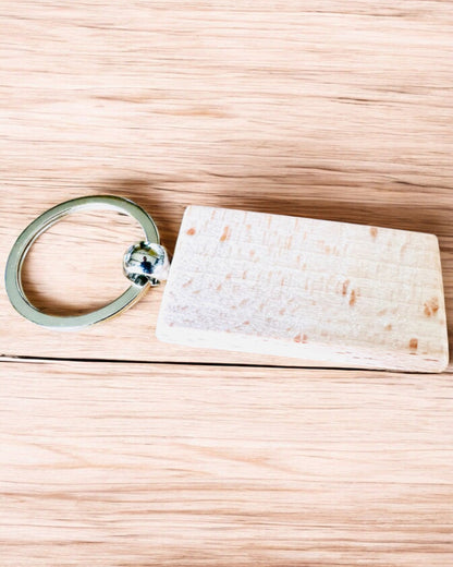 Wooden Keychain with Personalization Engraving Option – Perfect for a Gift