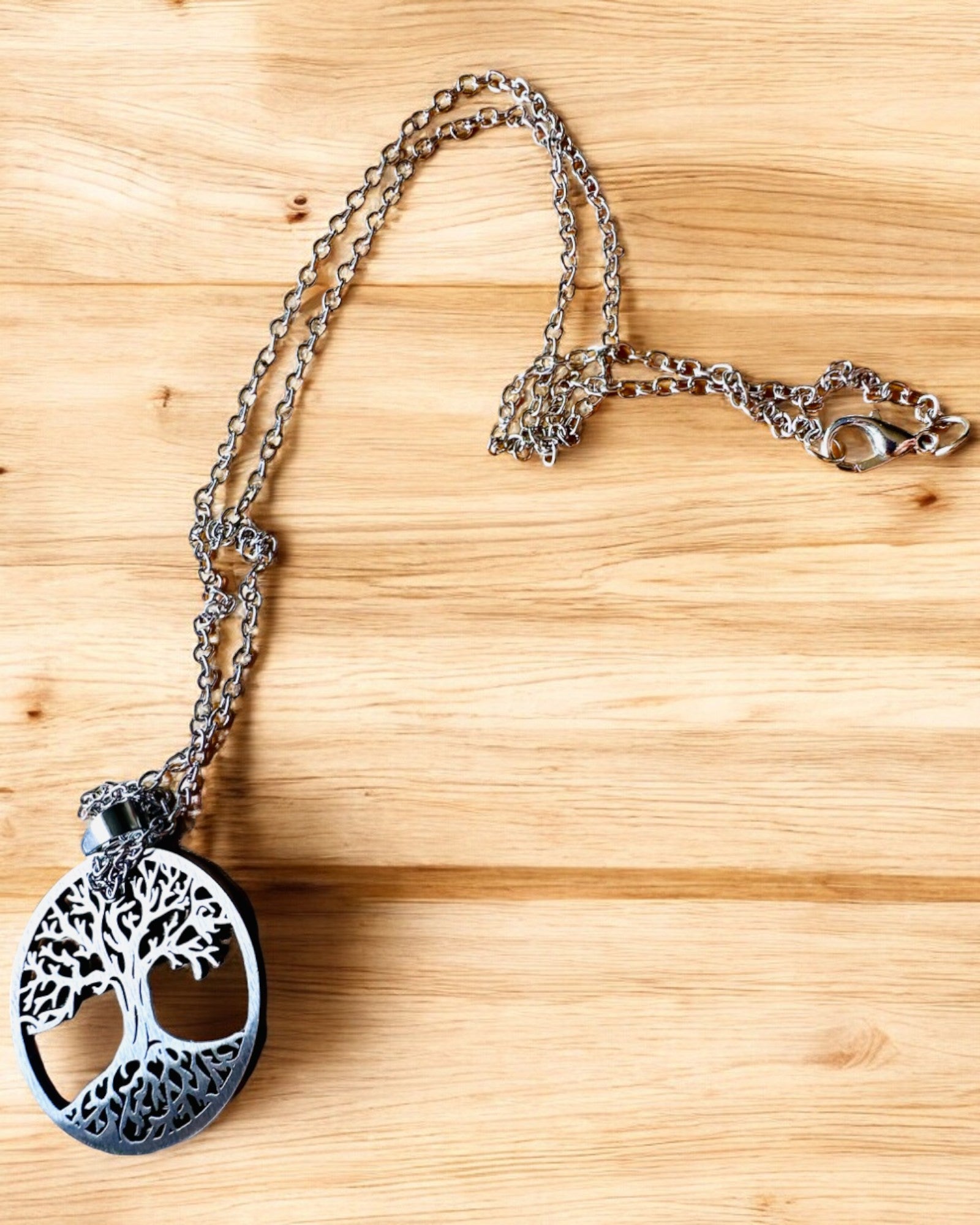 Collana "Albero della Vita" in Acciaio Inossidabile - personalizzazione con incisione, 2 varianti di colore