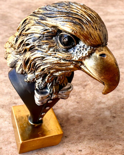 Eagle Head Figurine Büffel Warden – in an Elegant Tuxedo with Engraving Option for a Gift