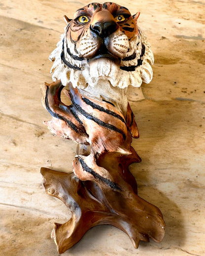 Statua "Tigre Re della Giungla" con Opzione di Incisione, figurina alta 29 cm, decorazione per regalo