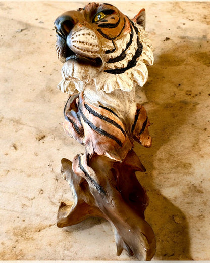 Statua "Tigre Re della Giungla" con Opzione di Incisione, figurina alta 29 cm, decorazione per regalo