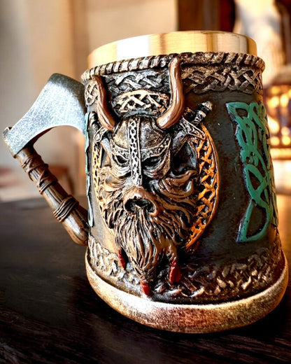 Viking Mug Ragnar's Horn - with Engraving Option for a Gift, 250 ml