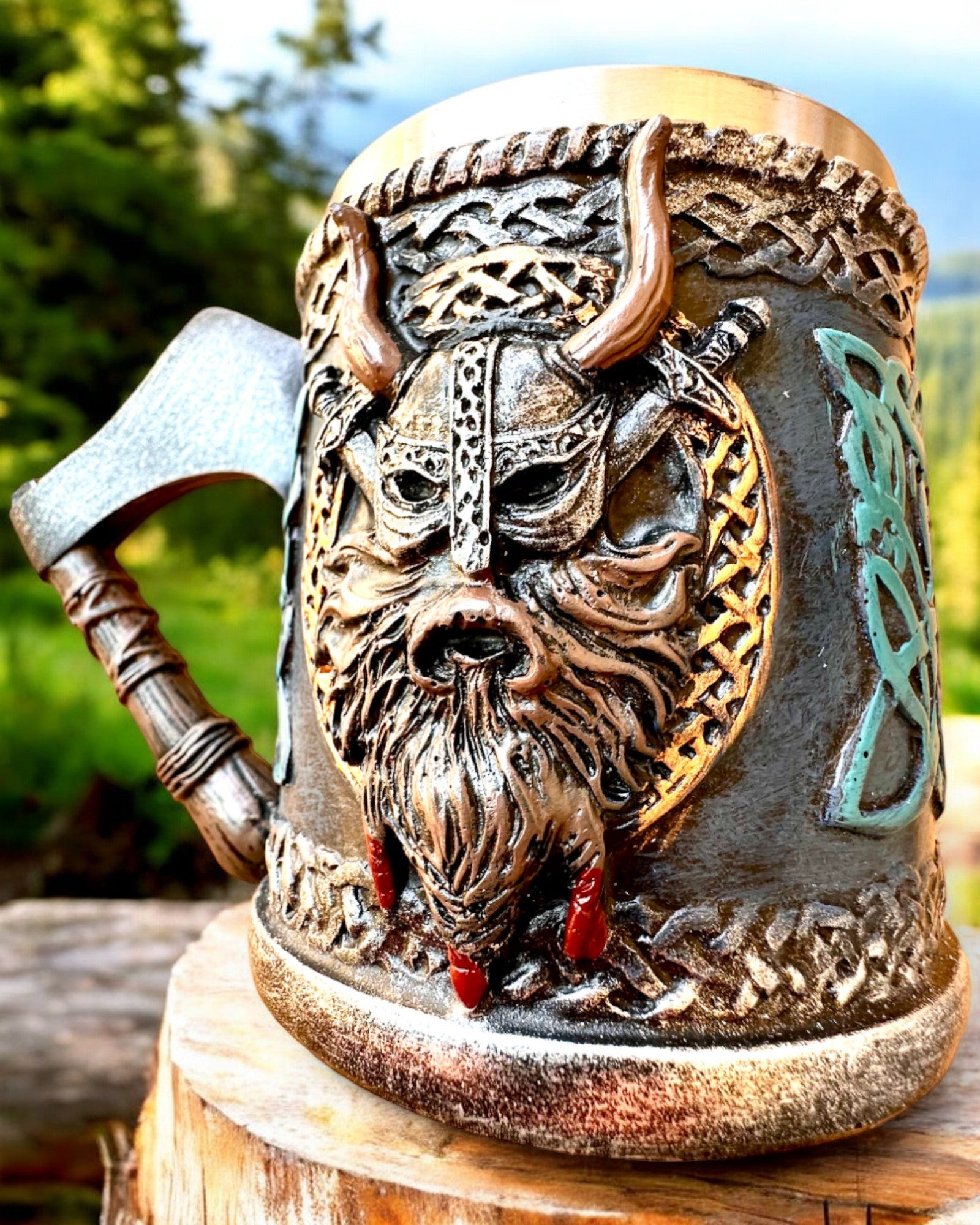 Wikingerbecher Ragnar's Horn - mit Gravuroption als Geschenk, 250 ml