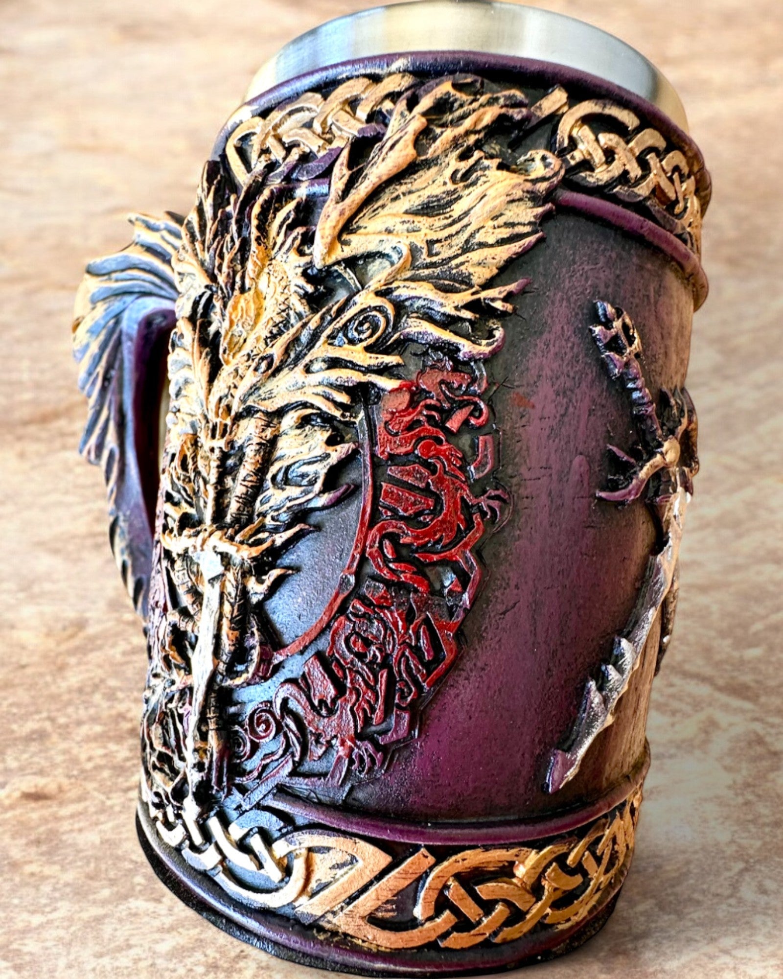 Dark Knight's Mug - 700 ml, personalization option with engraving for a gift