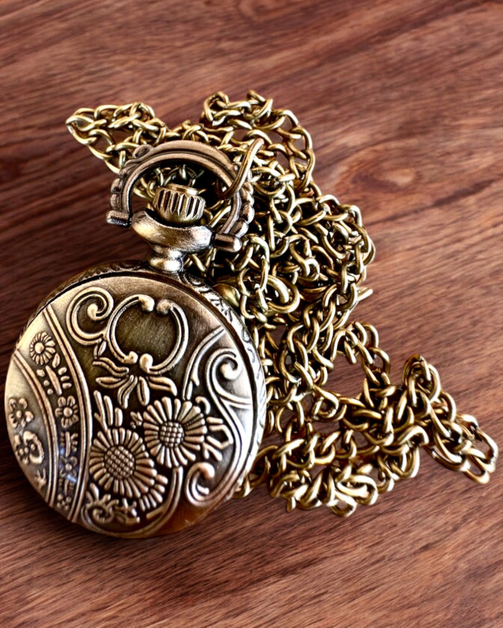 Pocket watch "Fish Scale" with engraving option for a gift