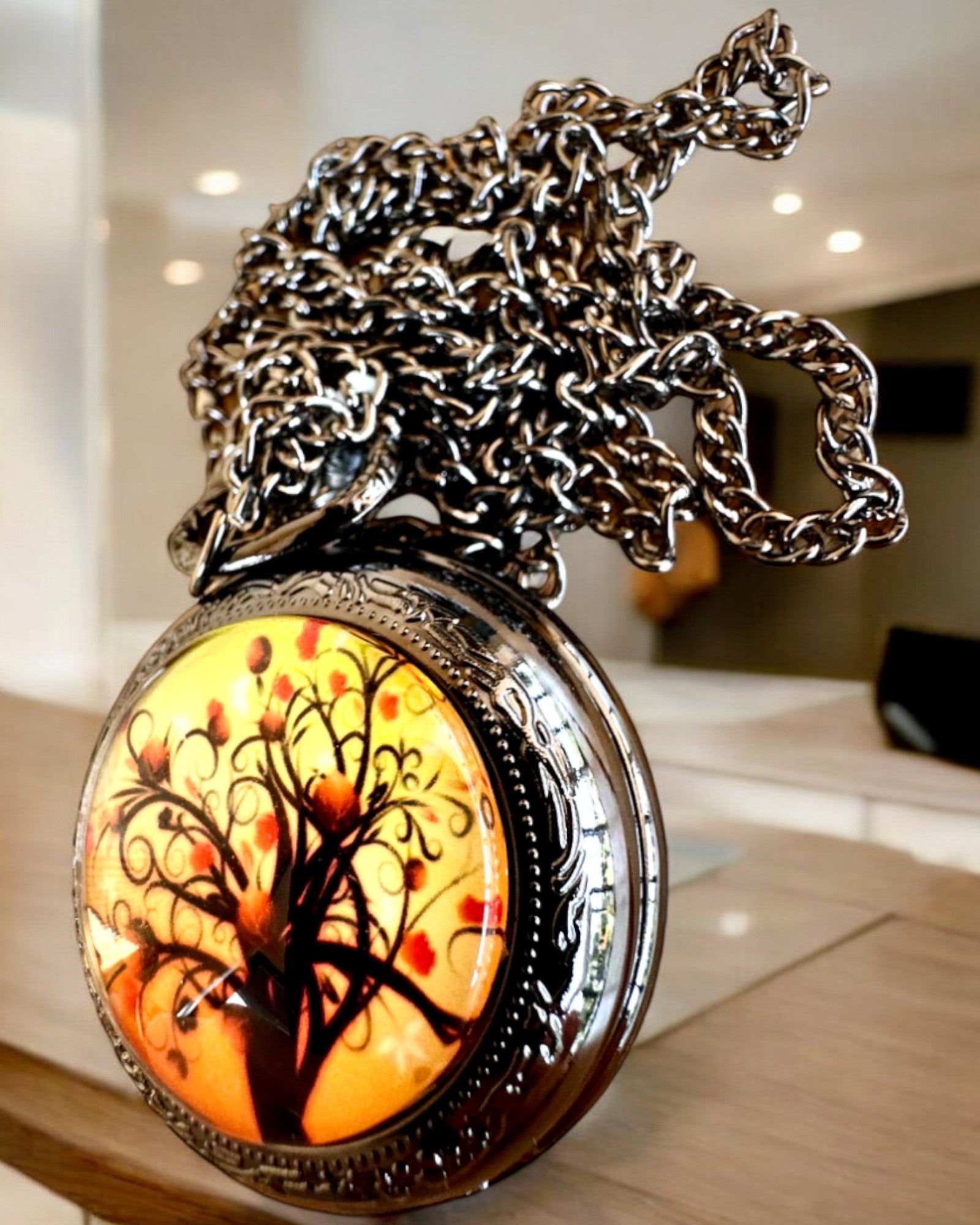 Montre de Poche "Arbre de Vie" avec Possibilité de Gravure pour un Cadeau