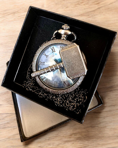 Time Hammer - Pocket Watch, personalization option with engraving for a gift