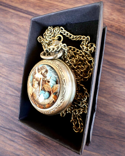 Orologio da Tasca "Sirena dei Misteri", possibilità di personalizzazione con incisione per un regalo