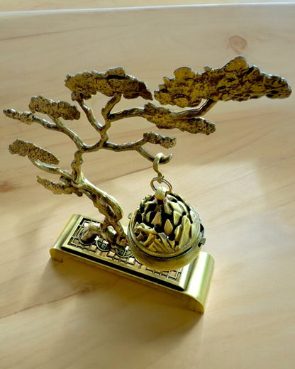 Manico Metallico Elegante per Incenso Bonsai - possibilità di personalizzazione con incisione per un regalo