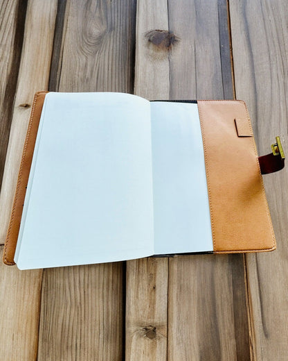 Exclusive Leather Notebook "Secret Notebook" A5 with Combination Lock - personalization with engraving