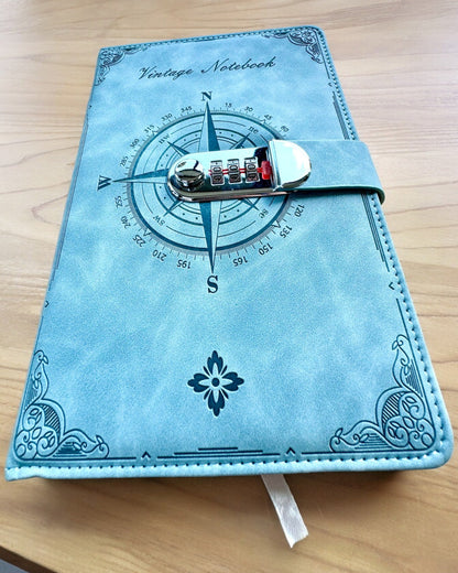 Cahier Secret A5 Vintage avec verrouillage par code - Choisissez Votre Style, personnalisation par gravure pour un cadeau