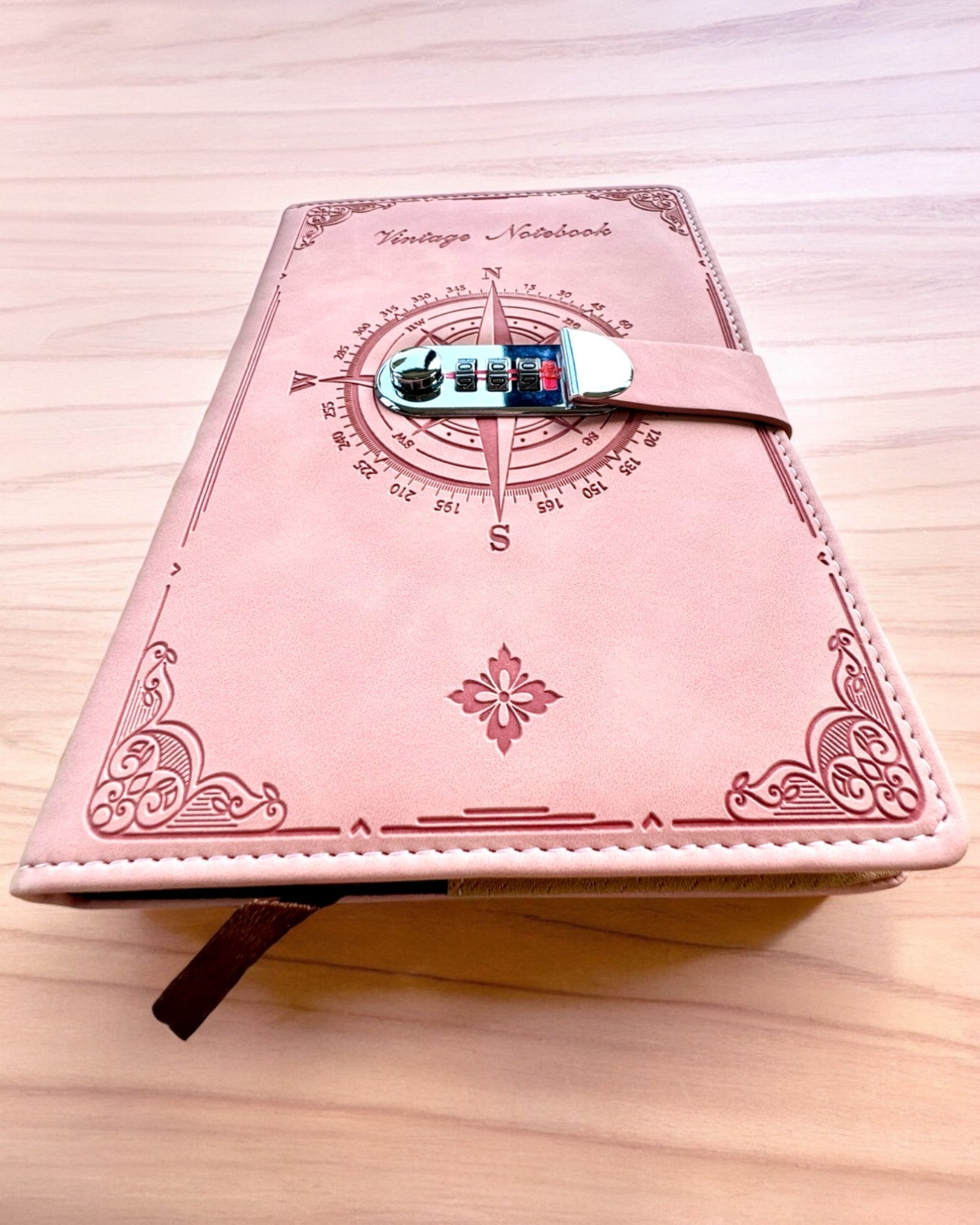 Secret A5 Vintage Notebook with Code Lock - Choose Your Style, personalization with engraving for a gift