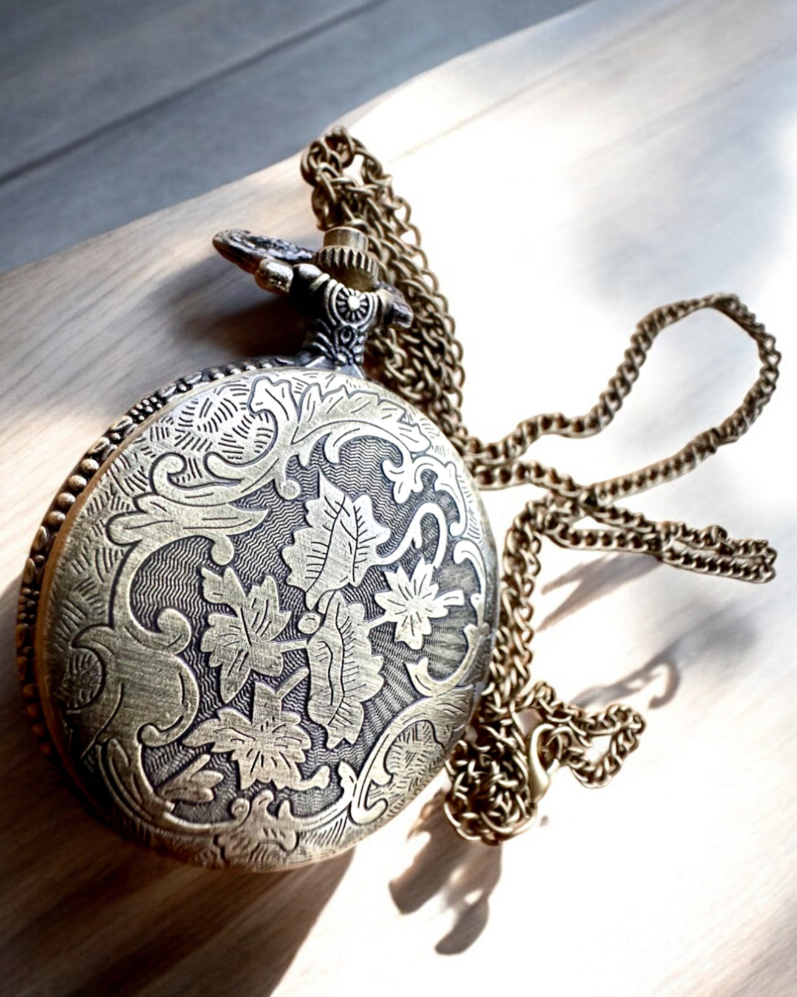 Pocket watch "Locomotive of Time" with engraving, for a gift, train motif