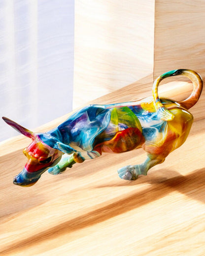 Sculpture Taureau Décoratif "BullArt" – Art Unique avec Option de Gravure - 4 variantes de couleurs, pour un cadeau personnalisé