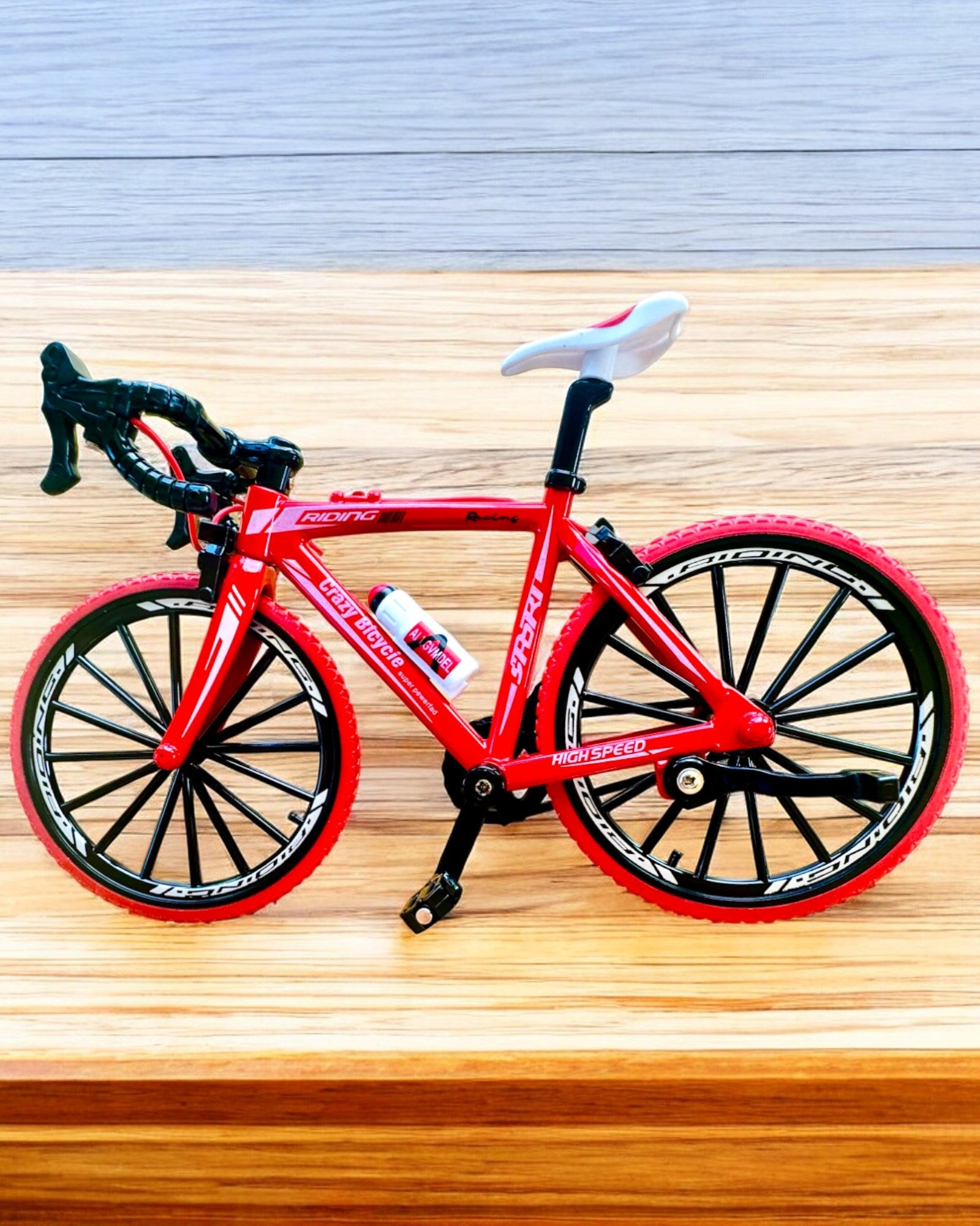 Miniature Metal Model Red Bicycle "SpeedMaster" personalization with engraving for a gift, 2 color variants