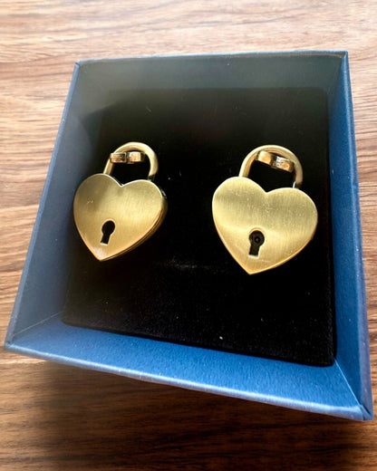 Love Mini Padlocks Heart DeLuxe - Set of 2 padlocks with keys, 6 variants to choose from, personalization option with engraving for a gift