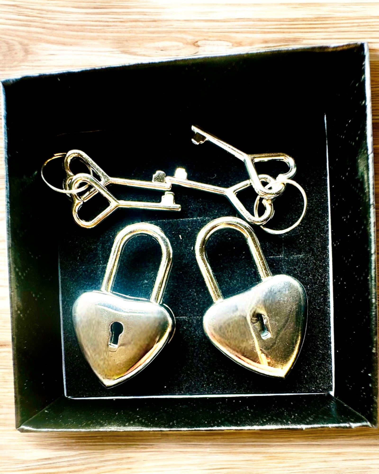 Clés de l'Amour - 2 mini Cadenas en Argent en Forme de Cœur, possibilité de personnalisation par gravure pour un cadeau