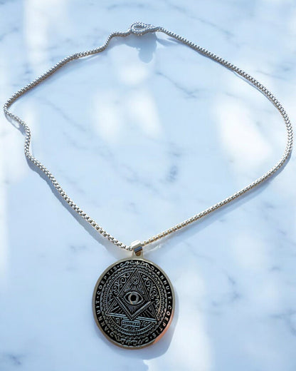 Amulet of Mysterious Power - Engraved Necklace, 2 color variants to choose from