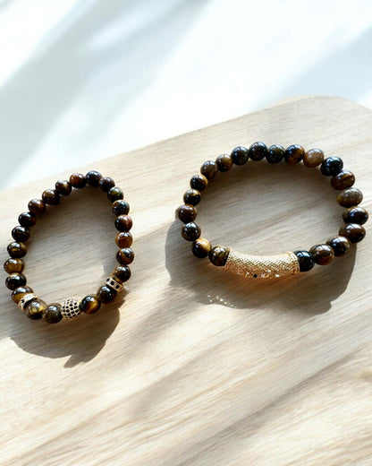 Ensemble de 2 Bracelets « Golden Eye »