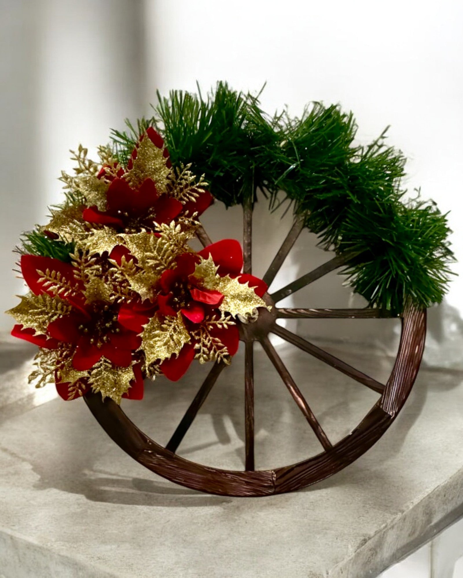 Ensemble Décoratif de 3 Roues de Noël "Étoile Joyeuse" - possibilité de personnalisation par gravure pour un cadeau