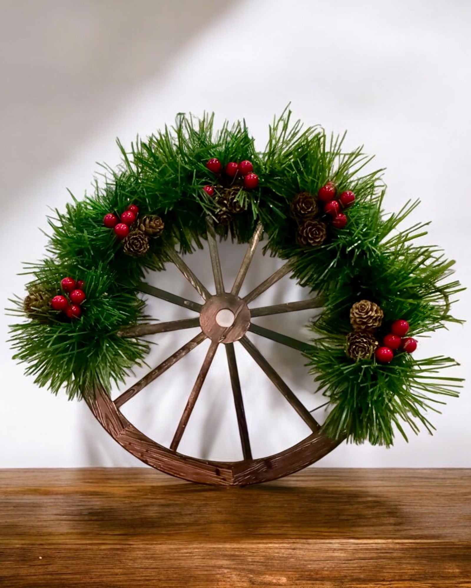 Ensemble Décoratif de 3 Roues de Noël "Étoile Joyeuse" - possibilité de personnalisation par gravure pour un cadeau