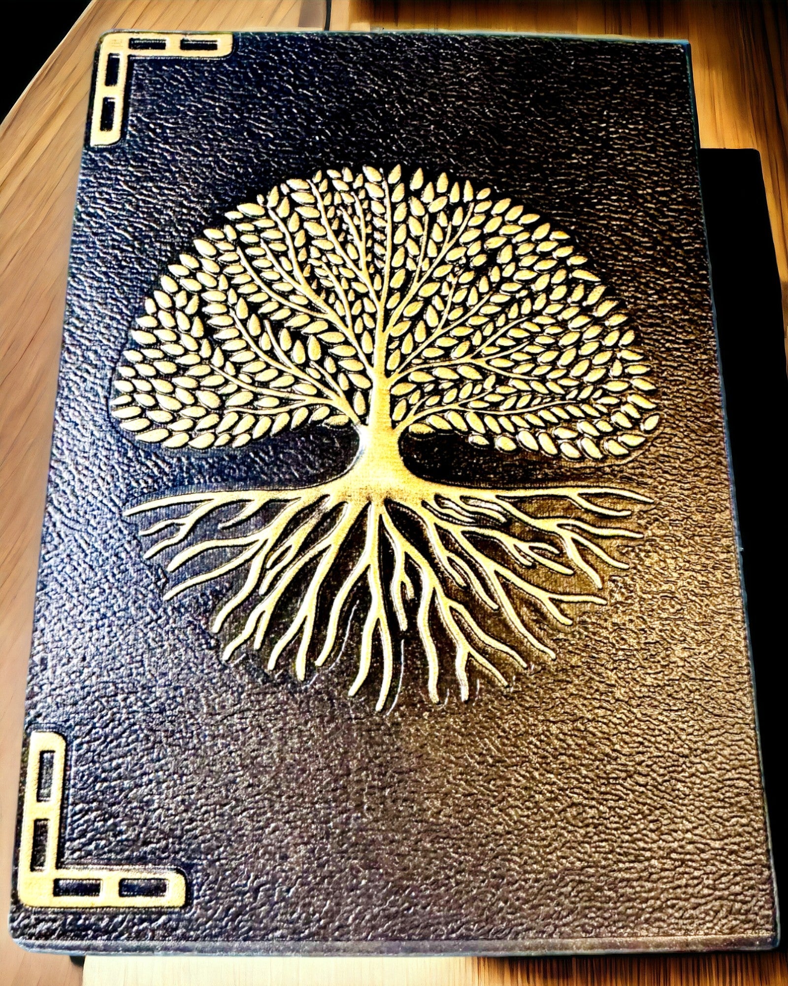 Carnet Vintage "Arbre de Vie" A6 - Couverture ÉléGante Embossée en Cuir Synthétique, 100 Pages