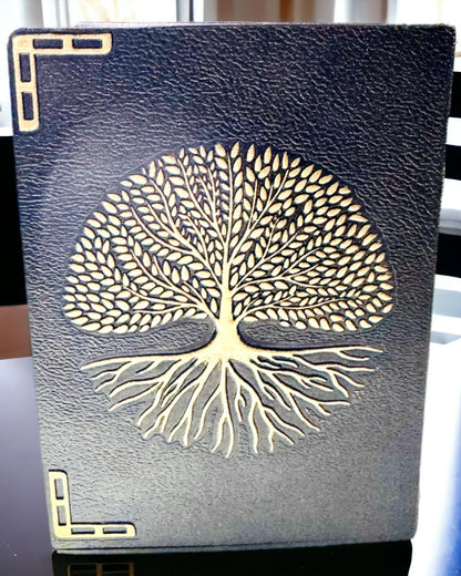 Vintage Diario "Albero della Vita" A6 - Elegante Copertina Imbossata in Pelle Sintetica, 100 Pagine