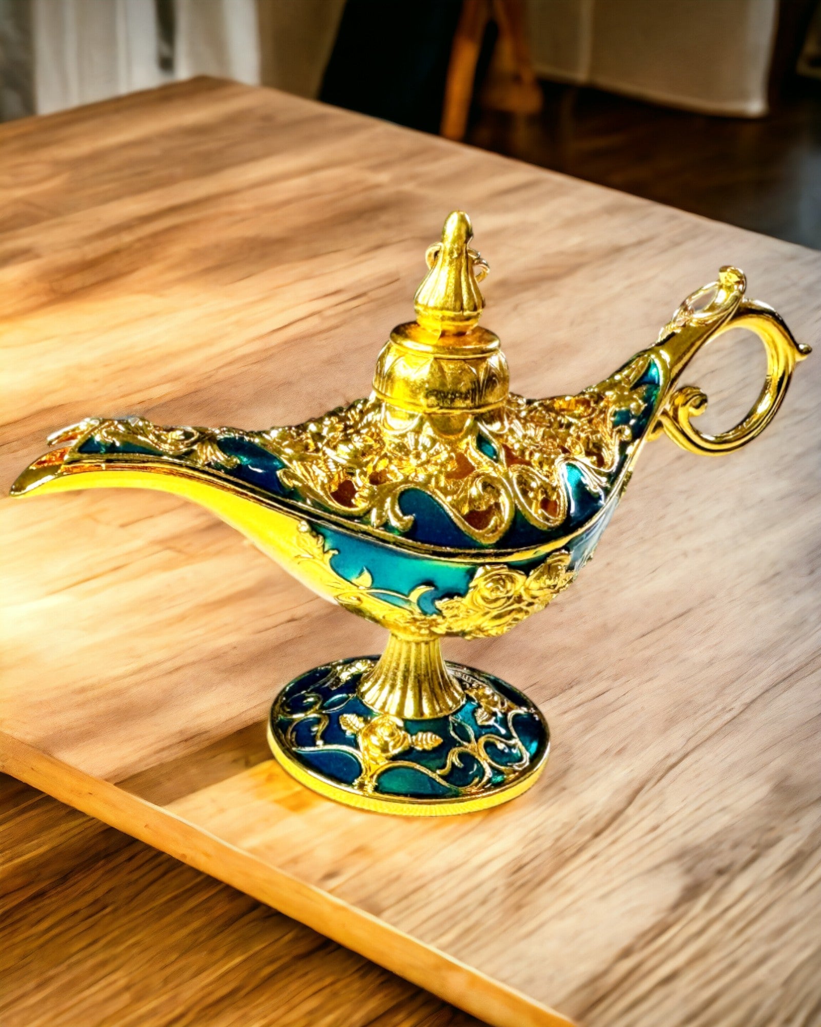 Kleine Handgemachte Aladinlampe - Metallisches Kunsthandwerk zur Dekoration des Hauses, Gravur