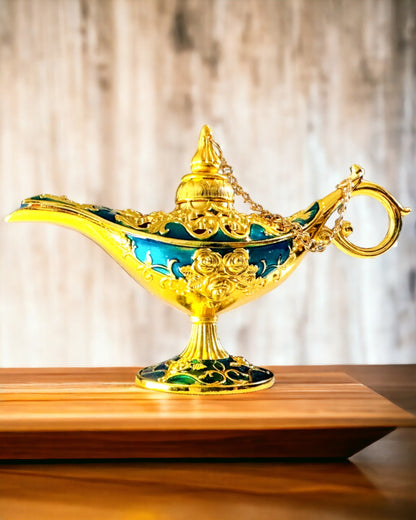 Kleine Handgemachte Aladinlampe - Metallisches Kunsthandwerk zur Dekoration des Hauses, Gravur