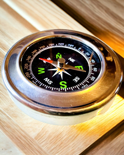 Stainless Steel Camping Compass – Waterproof and Personalized