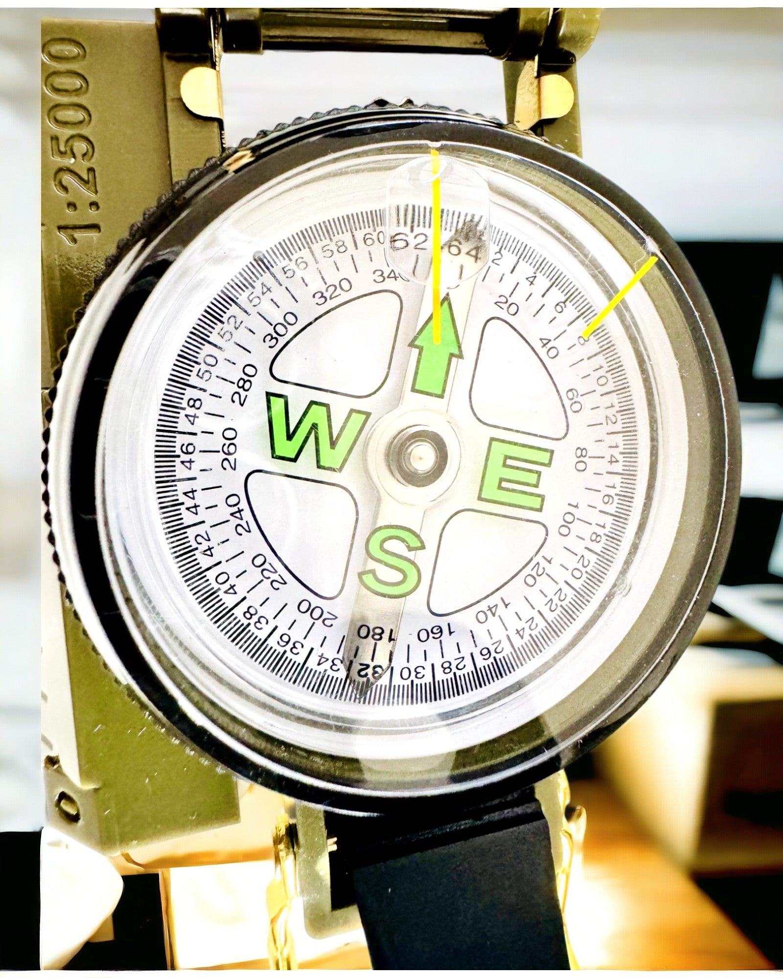 Waterproof High Precision Navigation Compass in Army Green Color – Reliable in Orientation, engraving option available