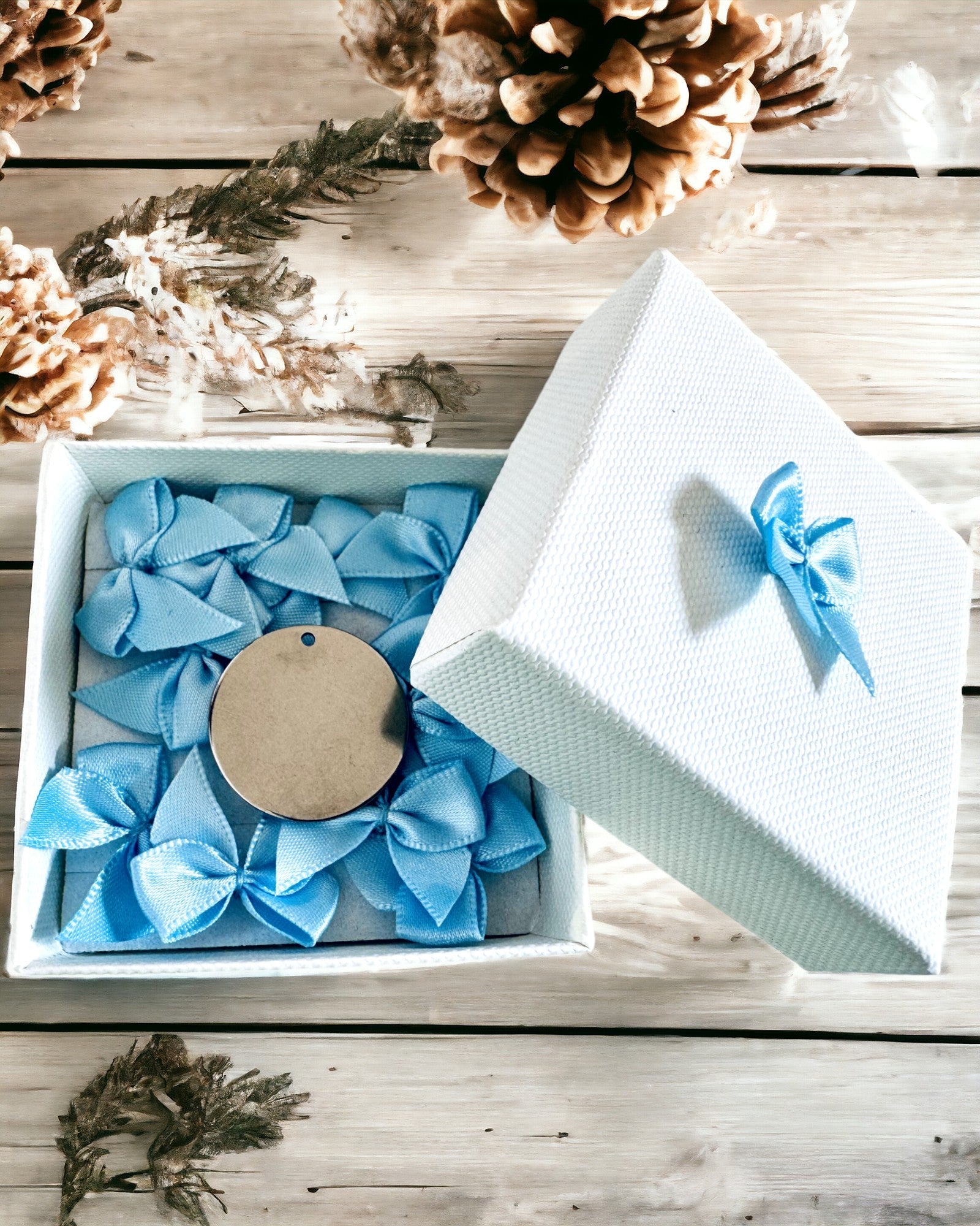 Pendentif Rond en Acier Inoxydable pour un Cadeau avec Possibilité de Personnalisation, de Gravure