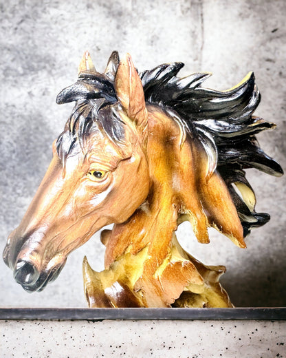 Abstract Resin Horse Sculpture