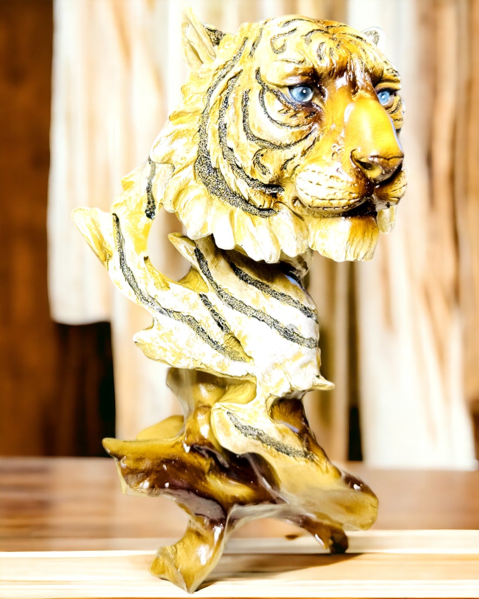 Statua "Tigre Re della Giungla" con Opzione di Incisione, figurina alta 29 cm, decorazione per regalo