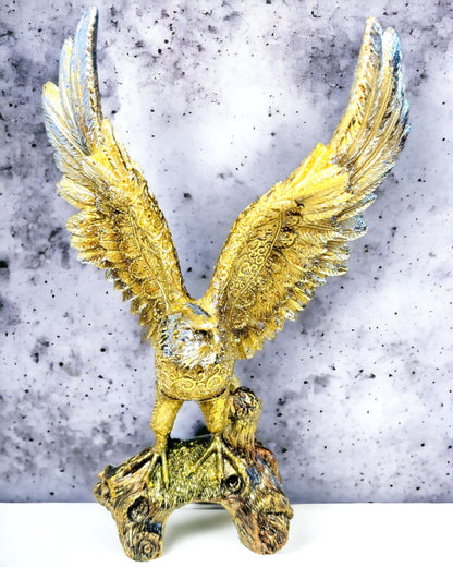 Statuette "Aigle d'Or" avec Option de Personnalisation - Décoration en Résine