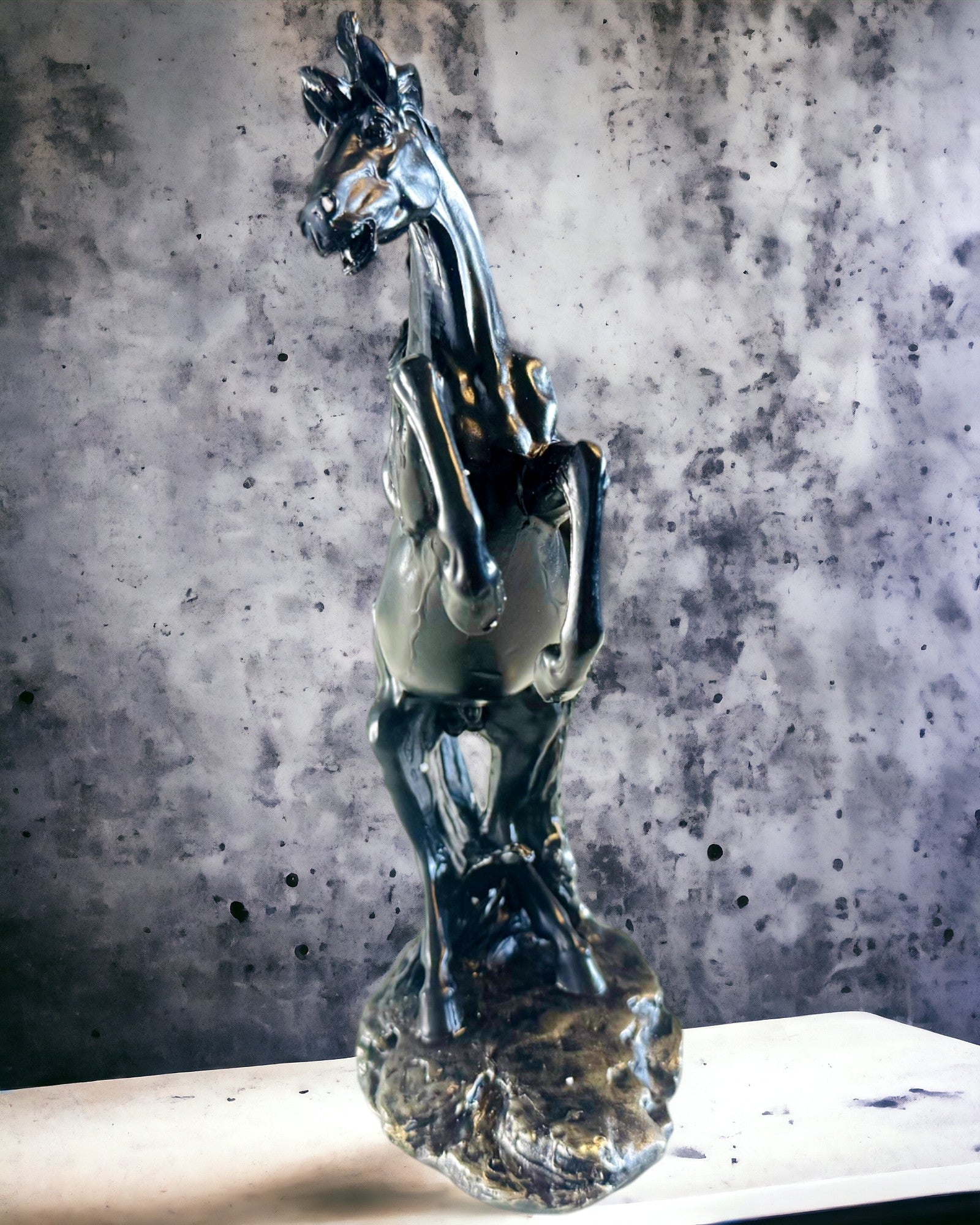 Black Pearl - Horse Sculpture Elegance in Motion - Engraving Option