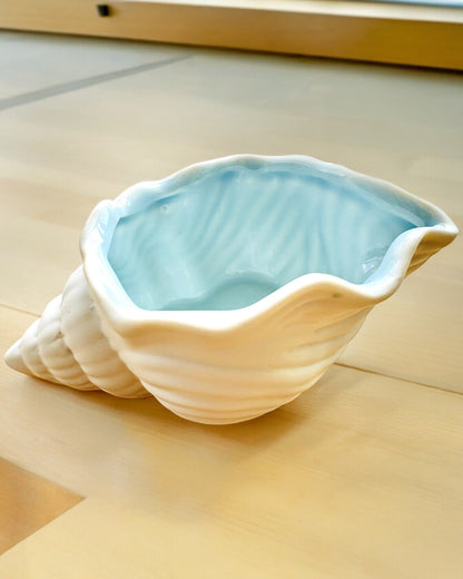 Ceramic Bowl "Sea Shell" - for a gift, personalization with engraving