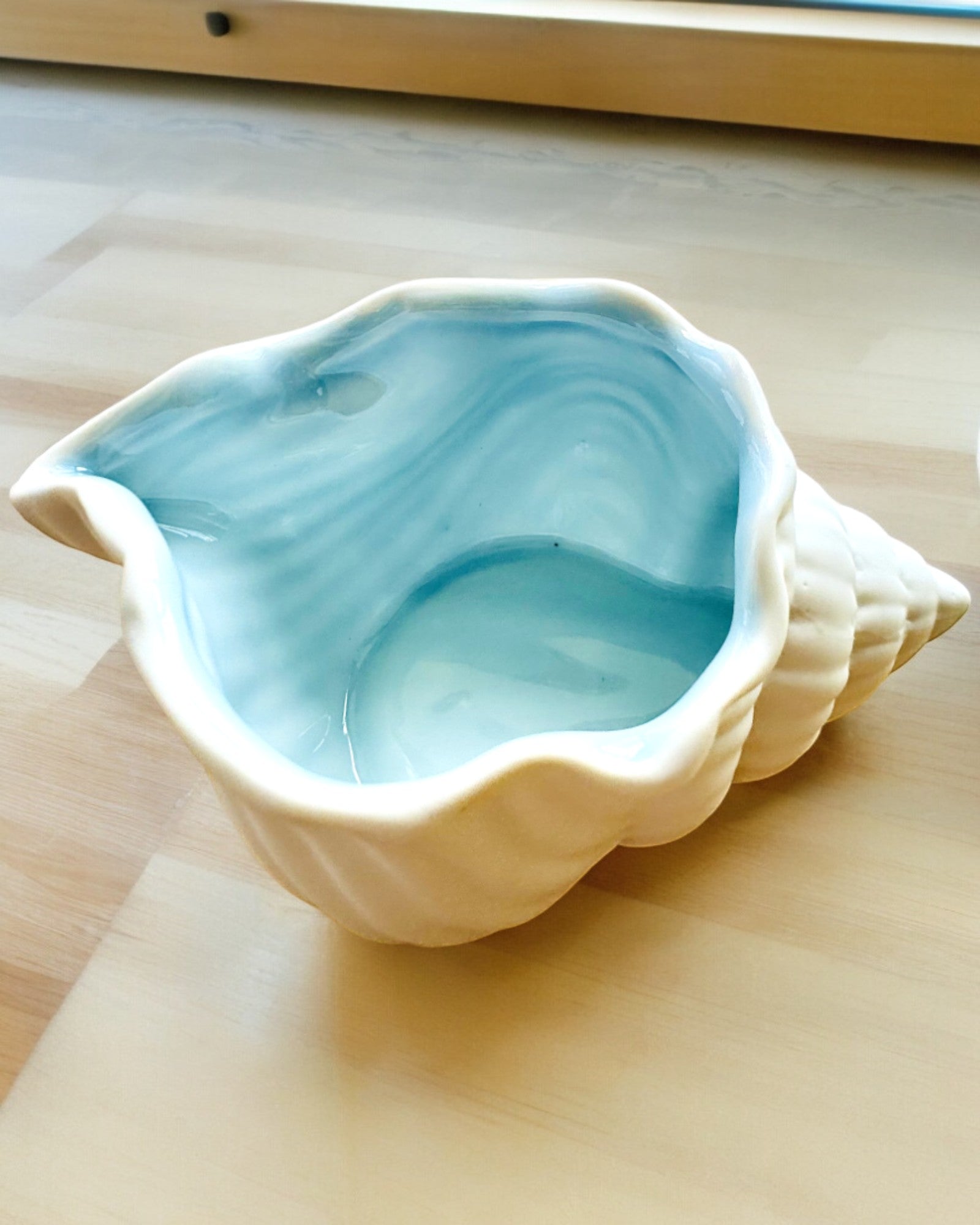 Ceramic Bowl "Sea Shell" - for a gift, personalization with engraving