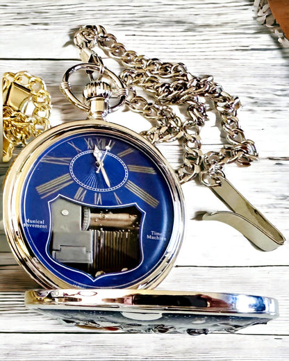 Pocket watch "Astrum Temporis" - Silver frame. Possibility of personalization with engraving.