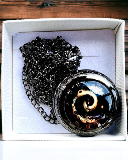 Montre de Poche "Galactic Eye" personnalisation par gravure