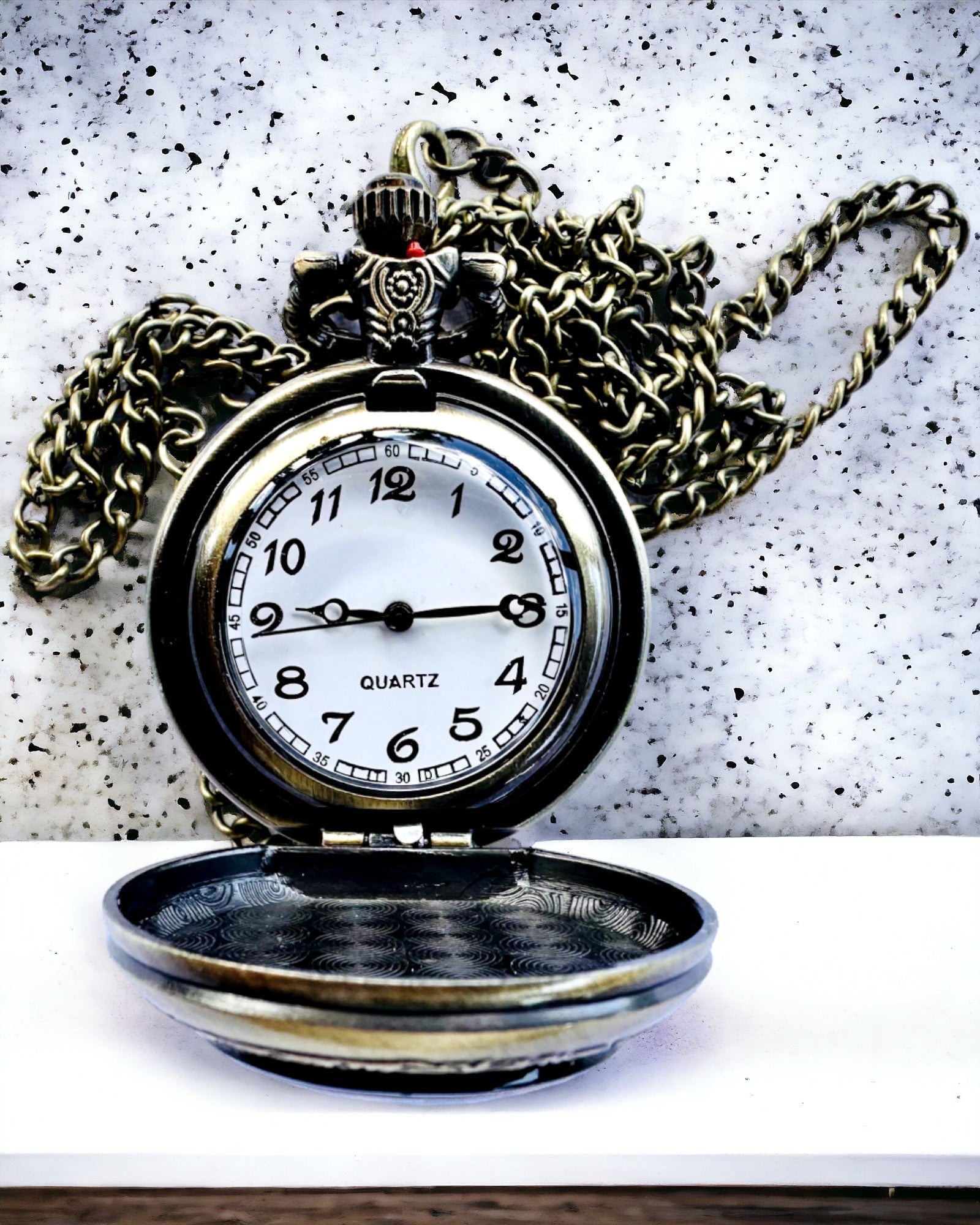 Pocket Watch "Dragon's Twilight" personalization with engraving