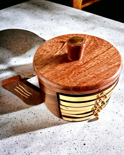 Retro Wooden "Tea Box" with Engraving Option