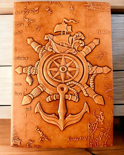 Nautical-themed notebooks "Nautica" with personalization option for engraving, as a gift.