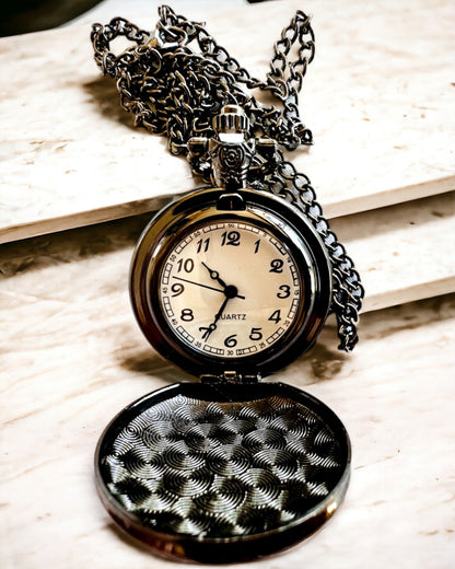 Pocket Space Watch "Galactic Timekeeper" - personalization option with engraving