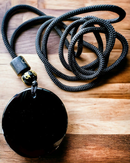 "Tree of Life" Necklace made of Obsidian - personalization with engraving